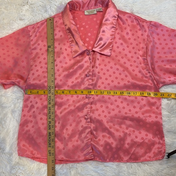 Victoria's Secret VTG '80s Gold Label Hi-Gloss Satin PJ Sleep Shorts +Top SZ M - Picture 9 of 12